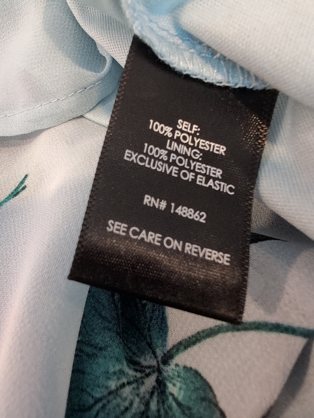 Torrid Blue Floral Chiffon Spring Dress Smocked Neck Flutter Sleeve Size 3 / 3X - Picture 16 of 16